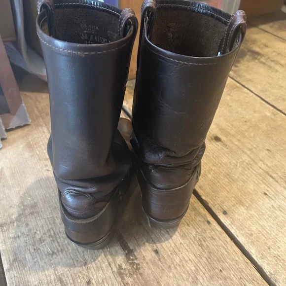 Frye Dark Brown Leather Western Boots - Picture 4 of 5